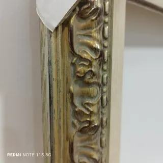 Marco 30x40 Beige y Plata Envejecida