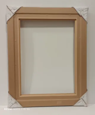 Marco 30x40 Beige y Plata Envejecida