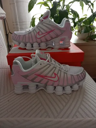 Zapatillas Nike Shox Mujer Rosa Blancas talla 40