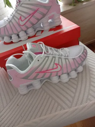 Zapatillas Nike Shox Mujer Rosa Blancas talla 40