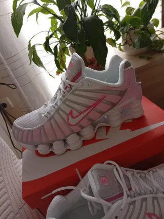 Zapatillas Nike Shox Mujer Rosa Blancas talla 40