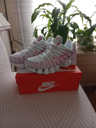 Zapatillas Nike Shox Mujer Rosa Blancas talla 40