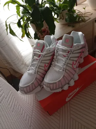 Zapatillas Nike Shox Mujer Rosa Blancas talla 40