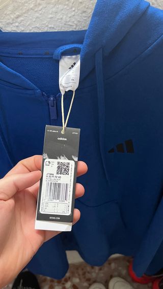 Sudadera Adidas Azul con cremallera