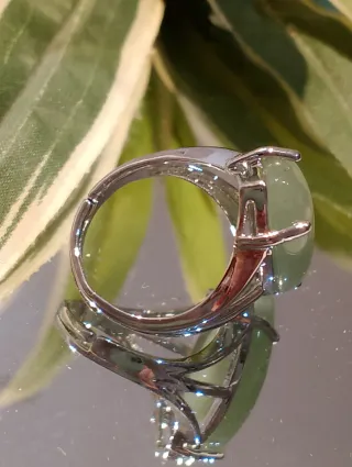 Anillo Piedra Natural Aventurina Verde