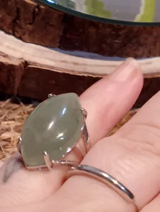 Anillo Piedra Natural Aventurina Verde