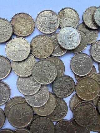 Lote 70 monedas 5 Pesetas Españolas.