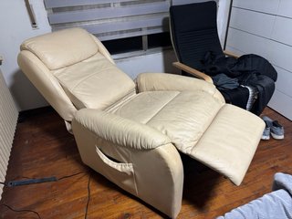 Sillón reclinable eléctrico beige