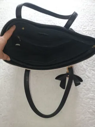 Bolso elegante mujer beige y negro