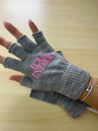 Guantes sin dedo LOLA INDIGO grises