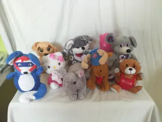 Lote 9 peluches variados