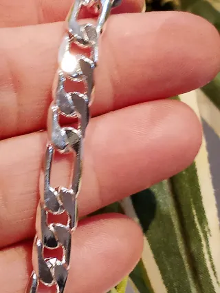 Pulsera Figaro 6mm Plata