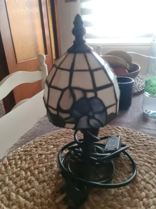 Lámpara Tiffany Original Cristal y Metal