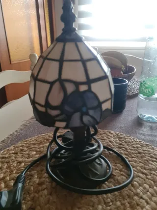 Lámpara Tiffany Original Cristal y Metal