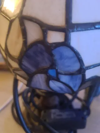 Lámpara Tiffany Original Cristal y Metal
