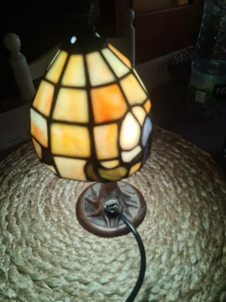Lámpara Tiffany Original Cristal y Metal