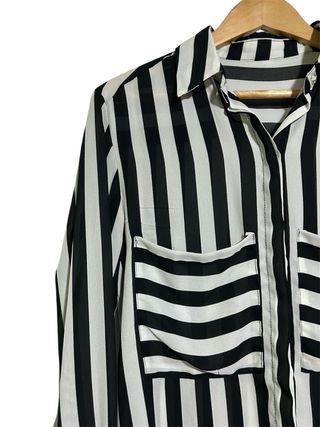 Camicia donna  a righe bianche e nere