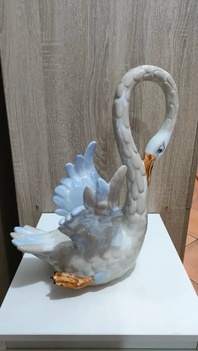 Florero Figura Adorno Cisne Porcelana 640513971