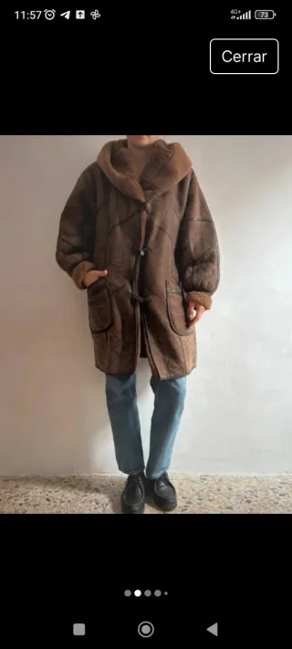 Chaquetón Piel Vintage Años 90