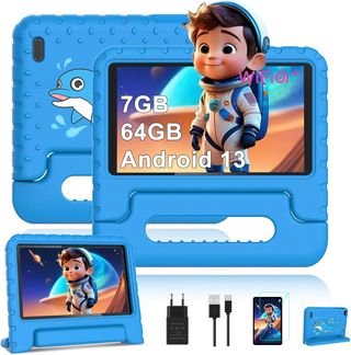 Tablet Infantil Azul 7GB 64GB Android 13