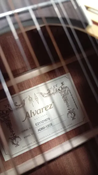 Guitarra Acústica Álvarez 12 Cuerdas AD60-12CE