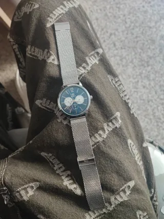 Reloj Marea Azul y Plateado