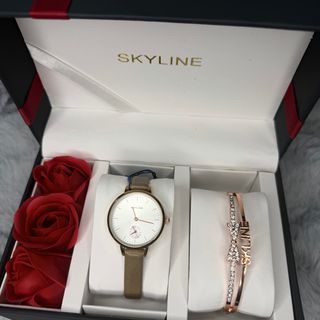 Reloj SKYLINE Mujer Marrón y Dorado