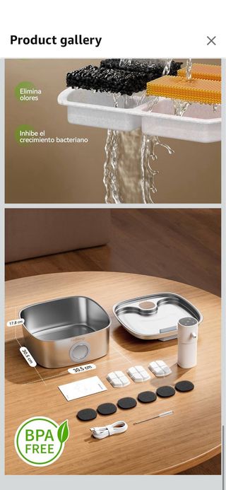 FEELNEEDY 8L Stainless Steel Cat Fountain with 3 F