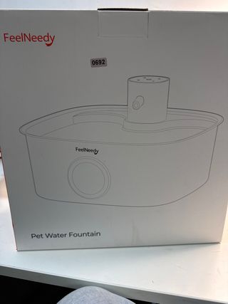 FEELNEEDY 8L Stainless Steel Cat Fountain with 3 F