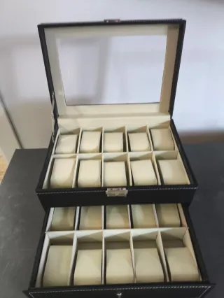 Scatola porta orologi 2 livelli