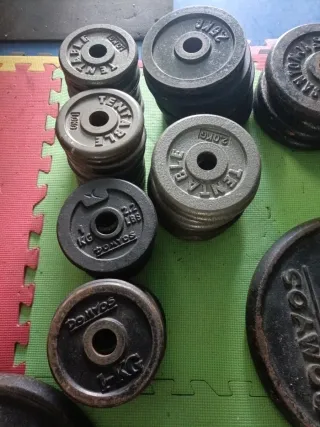 Discos de pesas variados 1 € kilo