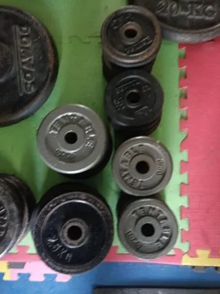 Discos de pesas variados 1 € kilo