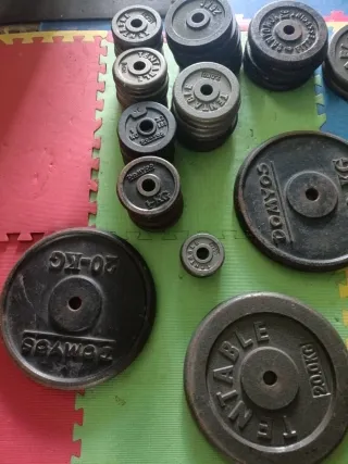 Discos de pesas variados 1 € kilo