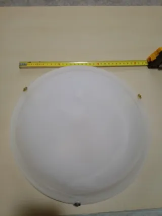 Plafón de techo de cristal blanco