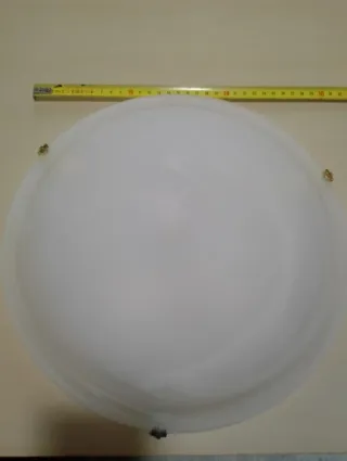 Plafón de techo de cristal blanco