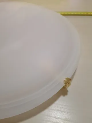 Plafón de techo de cristal blanco