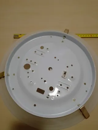 Plafón de techo de cristal blanco