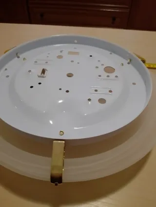 Plafón de techo de cristal blanco