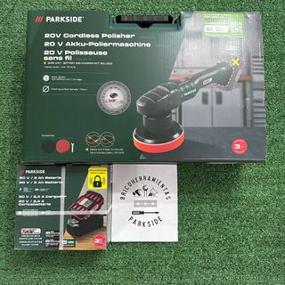 Pulidora Parkside 20V + Batería 2Ah + Cargador