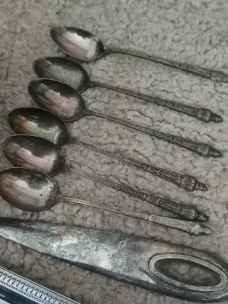 Lote objetos antiguos plata