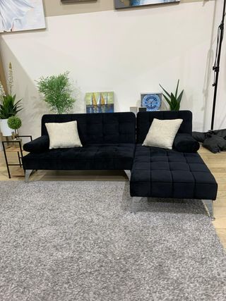 Sofá Cama Keren XS Negro Terciopelo