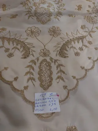 Manteletas Fallera Huertana Doradas