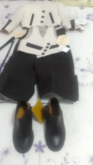 Traje Rociero Niño Nuevo Marrón/Dorado