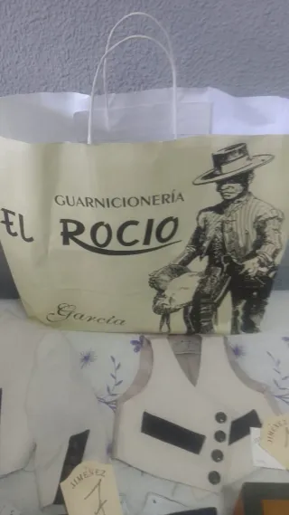 Traje Rociero Niño Nuevo Marrón/Dorado