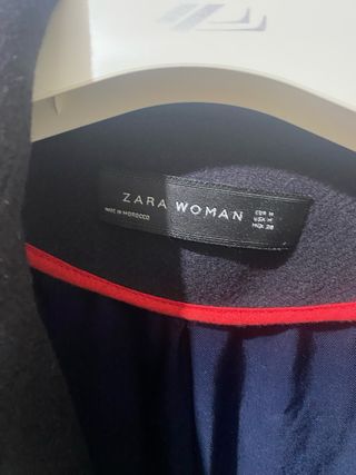 Cappotto Zara panno lana blu