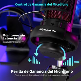 Micrófono con Brazo Extensible y RGB