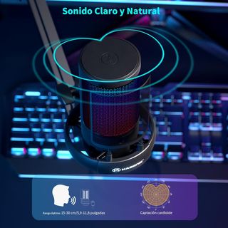 Micrófono con Brazo Extensible y RGB