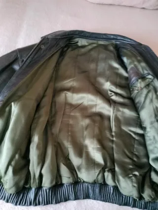 Cazadora de cuero hombre Marrón