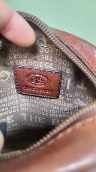 Borsetta The Bridge in pelle marrone