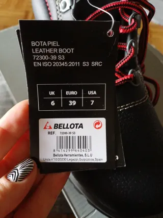 Zapatos de seguridad Bellota S3